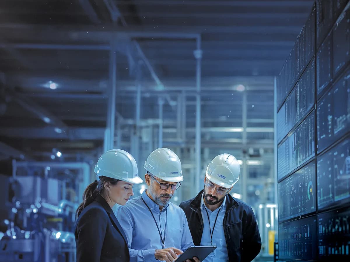 ME Elecmetal team reviewing information on site